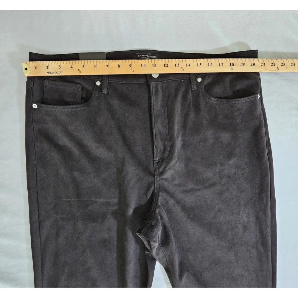Banana Republic Women's High-Rise‎ Skinny Pants Black Knit Tall 35/20
